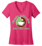 Riverside Coffee Shop - District Made Ladies Perfect Weight V-Neck