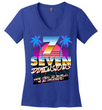 Seven Dimensions - Corinne, New Retro - District Made Ladies Perfect Weight V-Neck