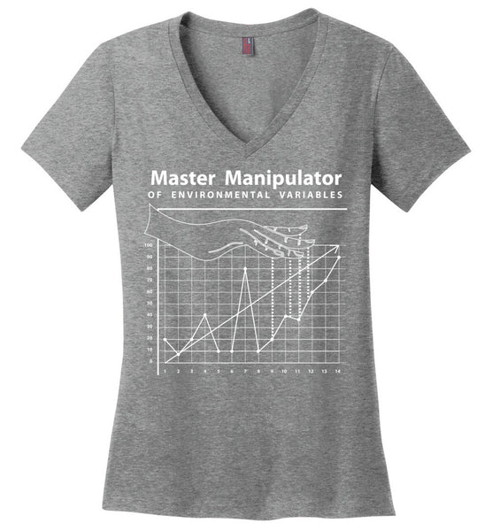 Seven Dimensions - Master Manipulator of Environmental Variables - District Made Ladies Perfect Weight V-Neck