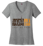 Rockstar Yoga Retro 02 - District Made Ladies Perfect Weight V-Neck