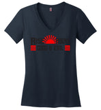 Rise Above Good & Evil - District Made Ladies Perfect Weight V-Neck