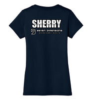 Seven Dimensions - Sherry, Metal - District Made Ladies Perfect Weight V-Neck