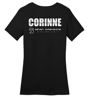 Seven Dimensions - Corinne, Neon - District Made Ladies Perfect Weight Tee