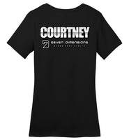 Seven Dimensions - Courtney, New Retro - District Made Ladies Perfect Weight Tee