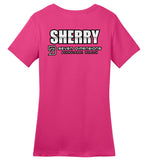 Seven Dimensions - Sherry, Neon - District Made Ladies Perfect Weight Tee