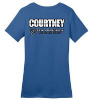 Seven Dimensions - Courtney, New Retro - District Made Ladies Perfect Weight Tee