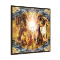 Dust Devil Ranch - Mini Horse Tribute 2 - Square Framed Premium Gallery Wrap Canvas
