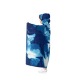 Prussian Bleu - Cyanotype Flowers In Water - Hooded Blanket