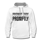 Prompt Fade Promptly Contrast Hoodie - white/gray