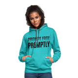 Prompt Fade Promptly Contrast Hoodie - scuba blue/asphalt