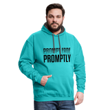Prompt Fade Promptly Contrast Hoodie - scuba blue/asphalt