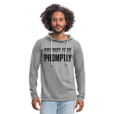 Prompt Fade Promptly Unisex Lightweight Terry Hoodie - heather gray