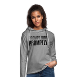 Prompt Fade Promptly Unisex Lightweight Terry Hoodie - heather gray