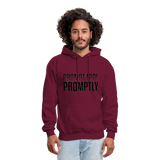 Prompt Fade Promptly Men's Hoodie - burgundy