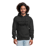 Prompt Fade Promptly Men's Hoodie - charcoal gray