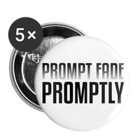 Prompt Fade Promptly Buttons large 2.2'' (5-pack) - white