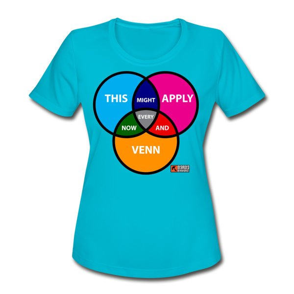 Every Now & Venn Women's Moisture Wicking Performance T-Shirt - turquoise