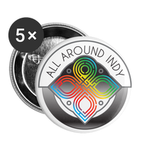 All Around Indy Alt Logo Buttons small 1'' (5-pack) - white