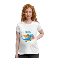Blue Mama Dungeons, Diapers, & Dragon's Maternity T-Shirt - white