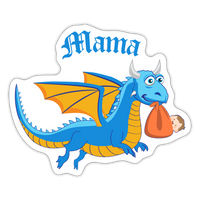 Blue Mama Dungeons, Diapers, & Dragon's Sticker - white matte
