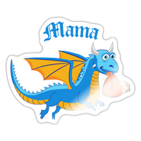 Blue Mama Dungeons, Diapers, & Dragon's Sticker - white glossy