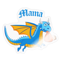 Blue Mama Dungeons, Diapers, & Dragon's Sticker - transparent glossy