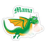Green Mama Dungeons, Diapers, & Dragon's Sticker - white glossy