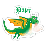 Green Papa Dungeons, Diapers, & Dragon's Sticker - white glossy