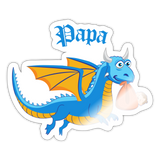 Blue Papa Dungeons, Diapers, & Dragon's Sticker - white glossy