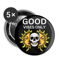 Toxic Vibes Only Death Buttons large 2.2'' (5-pack) - white