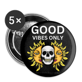 Toxic Vibes Only Death Buttons large 2.2'' (5-pack) - white