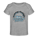 Mommy & Daddy's Little Permanent Product - Blue - Organic Baby T-Shirt - heather grey