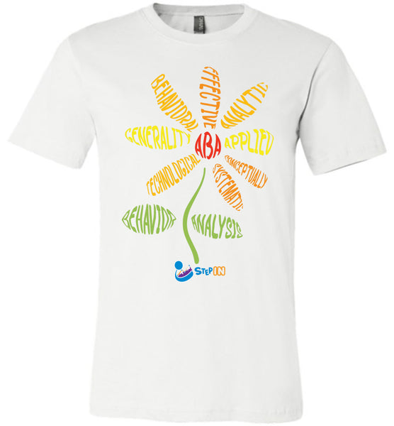 Step In Autism - ABA Flower - Canvas Unisex T-Shirt