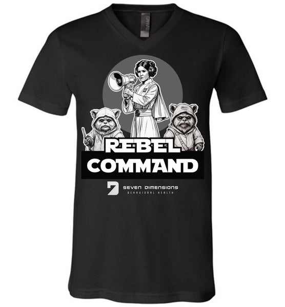 Seven Dimensions - Rebel Command 01 - Canvas Unisex V-Neck T-Shirt