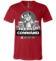 Public Policy Posse - Rebel Command 02 - Canvas Unisex V-Neck T-Shirt