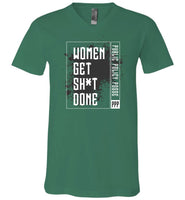 Public Policy Posse - Women Get Sh*t Done - Canvas Unisex V-Neck T-Shirt