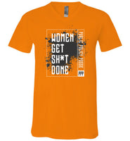 Public Policy Posse - Women Get Sh*t Done - Canvas Unisex V-Neck T-Shirt