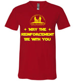 Over The Rainbow Behavioral Consulting - May The Reinforcement Be With You - Canvas Unisex V-Neck T-Shirt