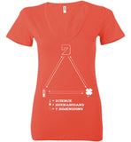 Seven Dimensions - Science = Shenanigans = 7 Dimensions - Bella Ladies Deep V-Neck