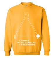 Seven Dimensions - Science = Shenanigans = 7 Dimensions - Gildan Crewneck Sweatshirt