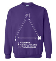 Seven Dimensions - Science = Shenanigans = 7 Dimensions - Gildan Crewneck Sweatshirt