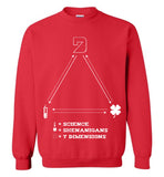 Seven Dimensions - Science = Shenanigans = 7 Dimensions - Gildan Crewneck Sweatshirt