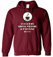 COABA - Fueled By Social Change & Caffeine - Gildan Zip Hoodie