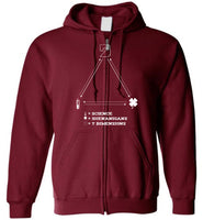 Seven Dimensions - Science = Shenanigans = 7 Dimensions - Gildan Zip Hoodie