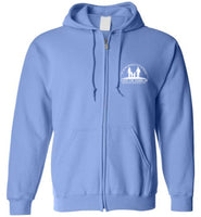 Over The Rainbow Behavioral Consulting - Back Prints - Don't Be A Seagull - Gildan Zip Hoodie