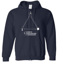 Seven Dimensions - Science = Shenanigans = 7 Dimensions - Gildan Zip Hoodie