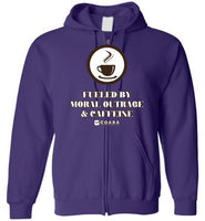 COABA - Fueled By Moral Outrage & Caffeine - Gildan Zip Hoodie