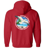 Over The Rainbow Behavioral Consulting - Back Prints - Don't Be A Seagull - Gildan Zip Hoodie