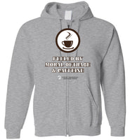 Seven Dimensions - Fueled By Moral Outrage & Caffeine - Gildan Zip Hoodie