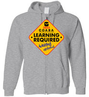 COABA - Learning Required, Adulting Optional - Gildan Zip Hoodie